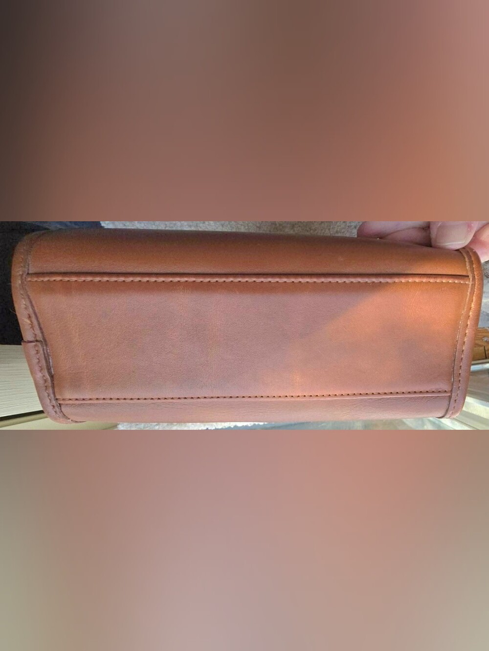 Classic Vintage British Tan Leather Top-Handle COACH Regina Bag #9983 - Picture 6 of 9